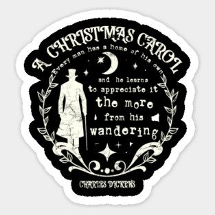 Wandering - A Christmas Carol vintage design Sticker