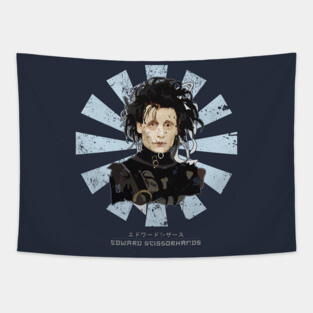 Edward Scissorhands Retro Japanese Tapestry