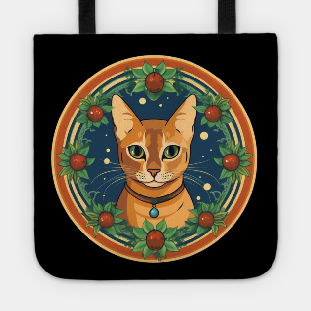 Abyssinian Cat Xmas Ornament, Love Cats Tote by logiamerch
