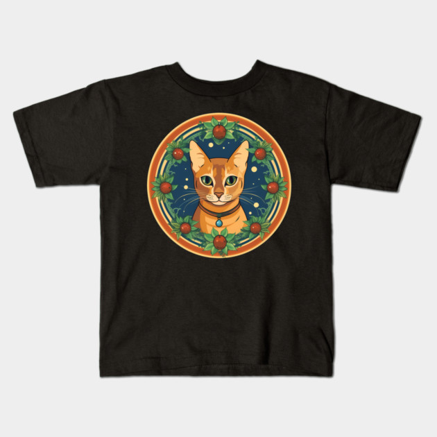 Abyssinian Cat Xmas Ornament, Love Cats Kids T-Shirt by logiamerch