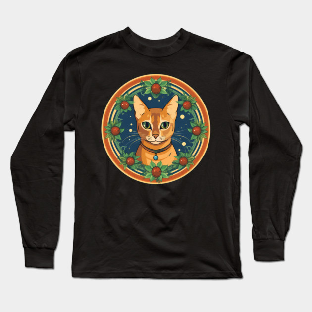 Abyssinian Cat Xmas Ornament, Love Cats Long Sleeve T-Shirt by logiamerch