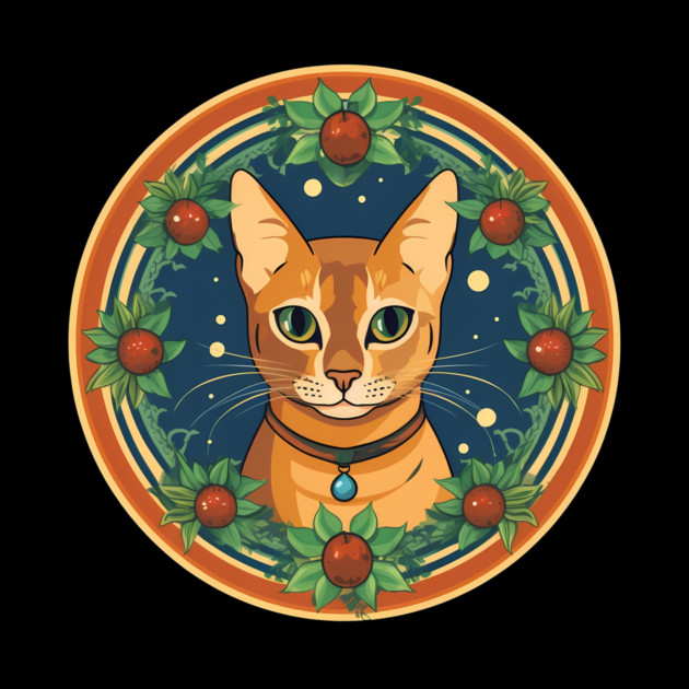 Abyssinian Cat Xmas Ornament, Love Cats by logiamerch