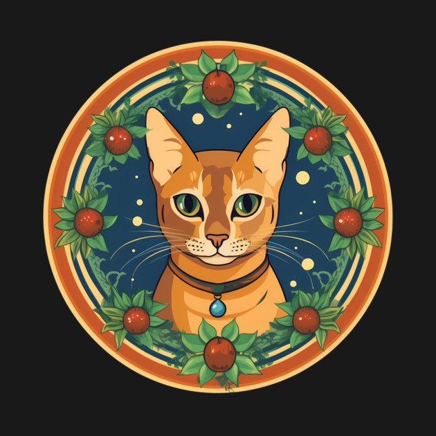 Abyssinian Cat Xmas Ornament, Love Cats by logiamerch