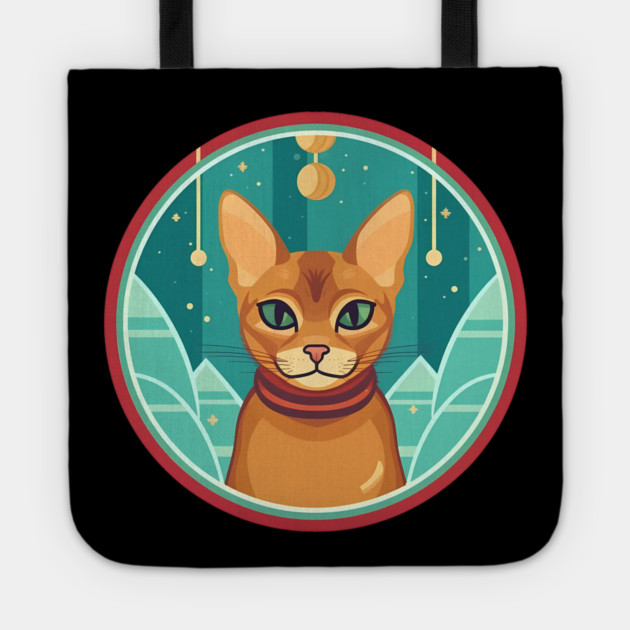 Abyssinian Cat Xmas Ornament, Love Cats Tote by logiamerch