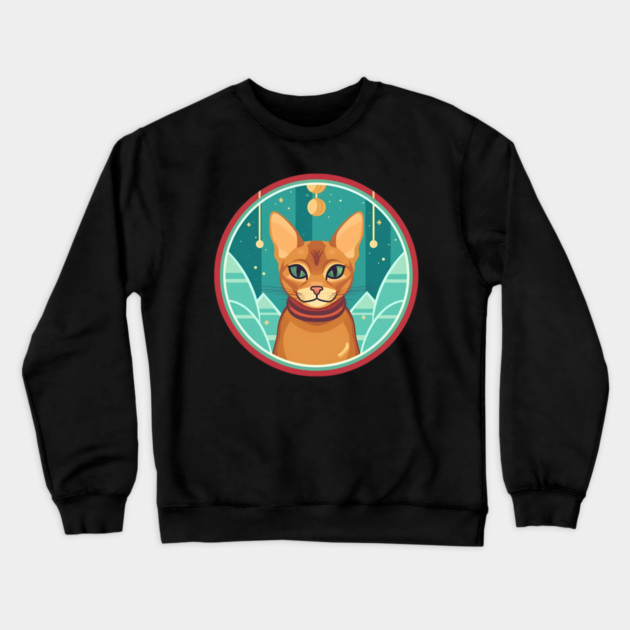 Abyssinian Cat Xmas Ornament, Love Cats Crewneck Sweatshirt by logiamerch