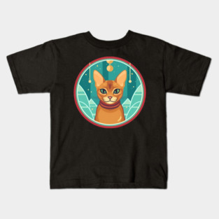 Abyssinian Cat Xmas Ornament, Love Cats Kids T-Shirt