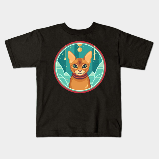 Abyssinian Cat Xmas Ornament, Love Cats Kids T-Shirt by logiamerch