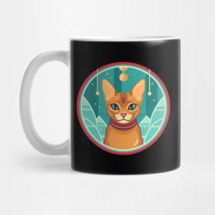 Abyssinian Cat Xmas Ornament, Love Cats Mug