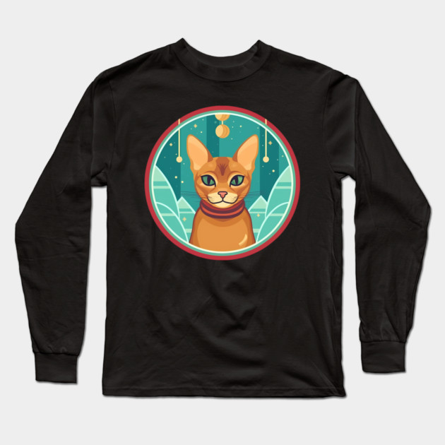 Abyssinian Cat Xmas Ornament, Love Cats Long Sleeve T-Shirt by logiamerch