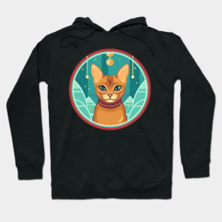 Abyssinian Cat Xmas Ornament, Love Cats Hoodie
