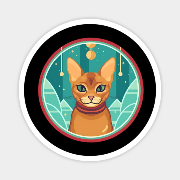 Abyssinian Cat Xmas Ornament, Love Cats Magnet by logiamerch