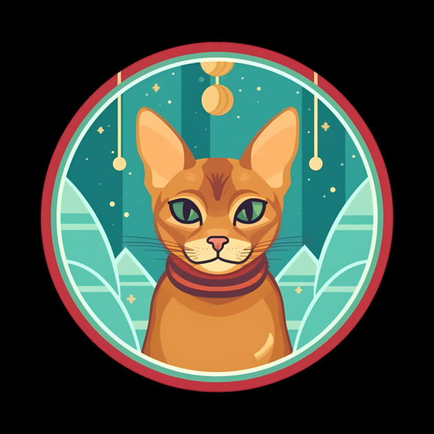Abyssinian Cat Xmas Ornament, Love Cats by logiamerch