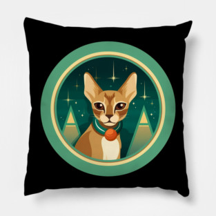 Abyssinian Cat Xmas Ornament, Love Cats Pillow