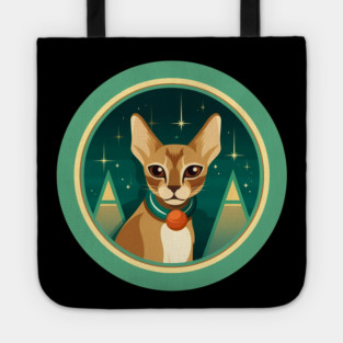 Abyssinian Cat Xmas Ornament, Love Cats Tote
