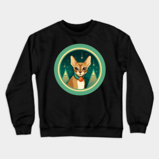 Abyssinian Cat Xmas Ornament, Love Cats Crewneck Sweatshirt