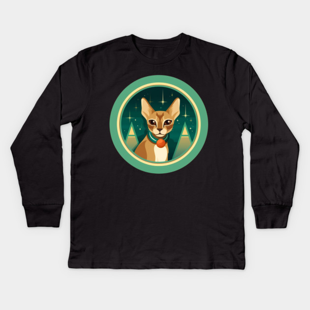 Abyssinian Cat Xmas Ornament, Love Cats Kids Long Sleeve T-Shirt by logiamerch