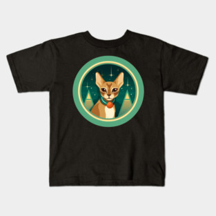 Abyssinian Cat Xmas Ornament, Love Cats Kids T-Shirt
