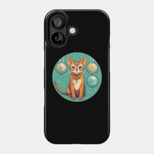 Abyssinian Cat Xmas Ornament, Love Cats Phone Case
