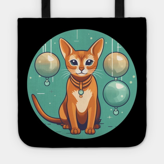 Abyssinian Cat Xmas Ornament, Love Cats Tote by logiamerch