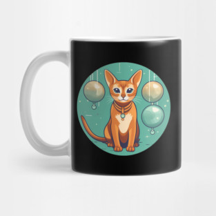 Abyssinian Cat Xmas Ornament, Love Cats Mug