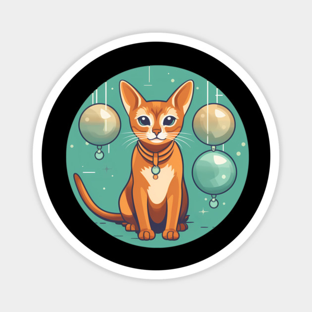 Abyssinian Cat Xmas Ornament, Love Cats Magnet by logiamerch