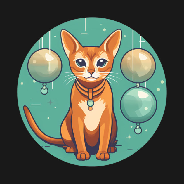 Abyssinian Cat Xmas Ornament, Love Cats by logiamerch