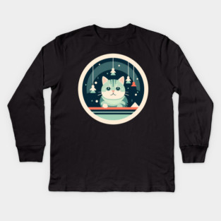 American Shorthair Cat Kids Long Sleeve T-Shirt