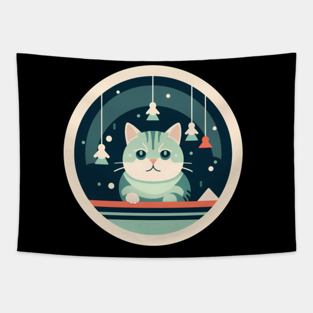 American Shorthair Cat Tapestry by logiamerch