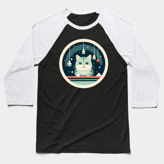 American Shorthair Cat Baseball T-Shirt by logiamerch