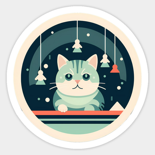 American Shorthair Cat Sticker by logiamerch