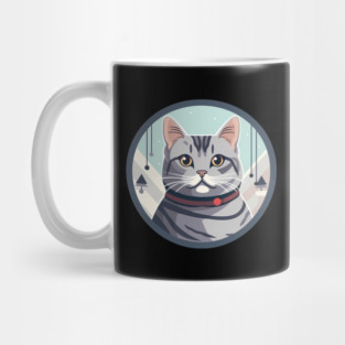 American Shorthair Cat Xmas Ornament Mug
