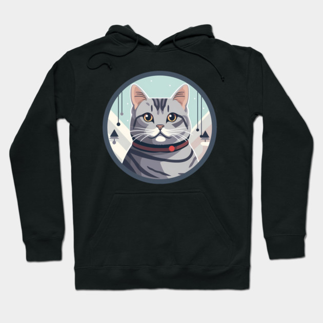 American Shorthair Cat Xmas Ornament Hoodie by logiamerch