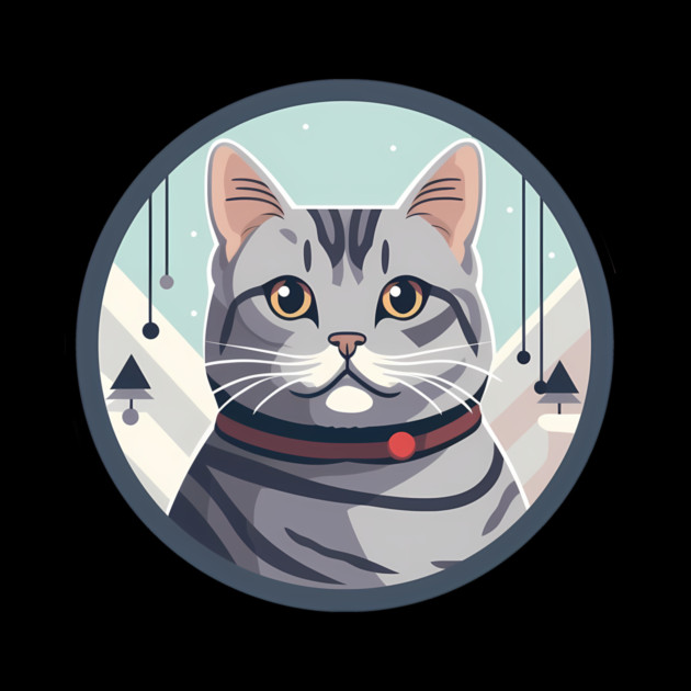 American Shorthair Cat Xmas Ornament by logiamerch