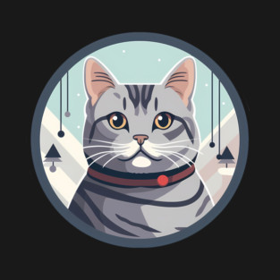 American Shorthair Cat Xmas Ornament T-Shirt