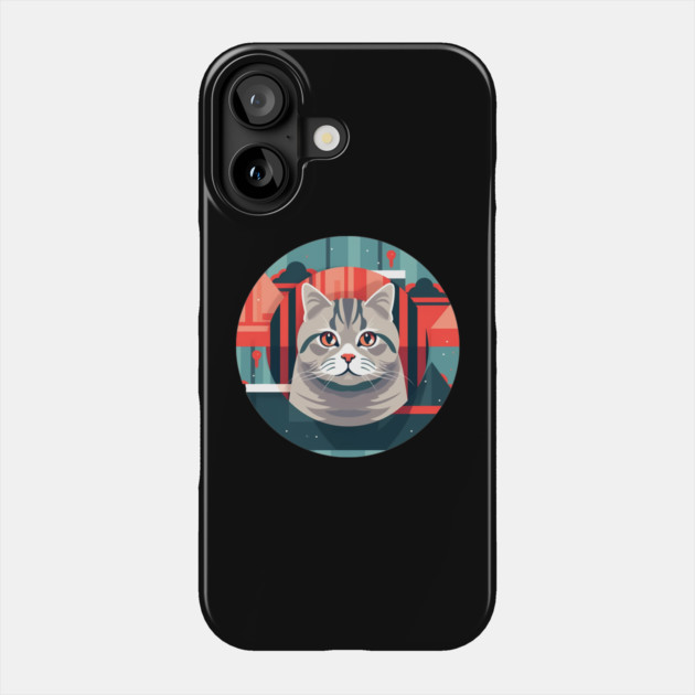 American Shorthair Cat Xmas Ornament Phone Case by logiamerch