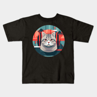 American Shorthair Cat Xmas Ornament Kids T-Shirt
