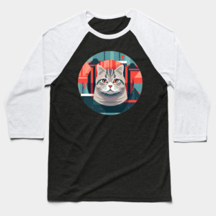 American Shorthair Cat Xmas Ornament Baseball T-Shirt