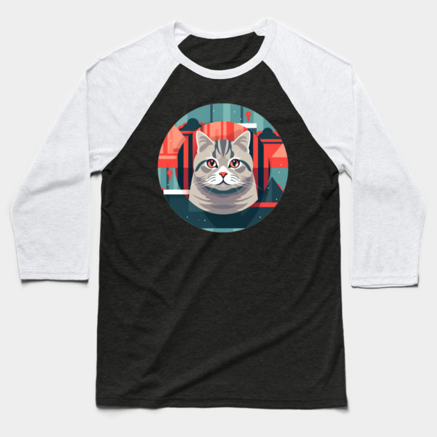 American Shorthair Cat Xmas Ornament Baseball T-Shirt by logiamerch
