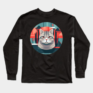 American Shorthair Cat Xmas Ornament Long Sleeve T-Shirt