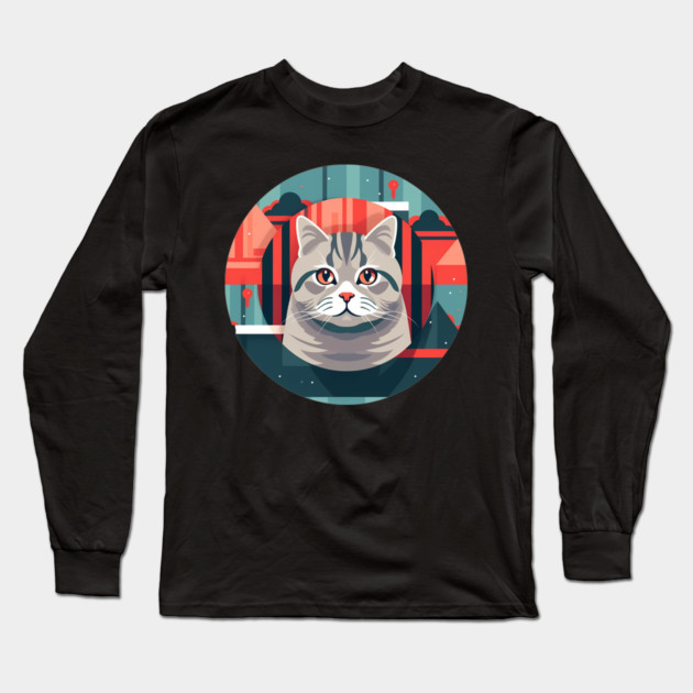 American Shorthair Cat Xmas Ornament Long Sleeve T-Shirt by logiamerch