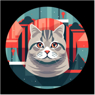 American Shorthair Cat Xmas Ornament Posters and Art