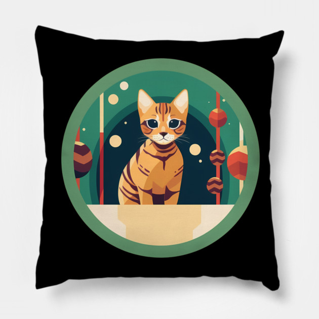 Bengal Cat Xmas Ornament, Love Cats Pillow by logiamerch