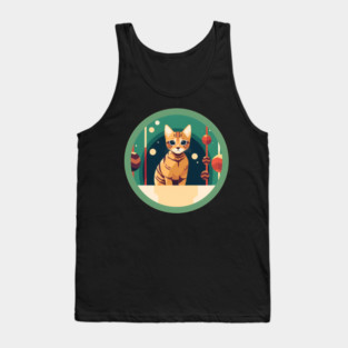 Bengal Cat Xmas Ornament, Love Cats Tank Top