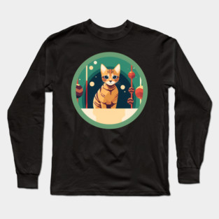 Bengal Cat Xmas Ornament, Love Cats Long Sleeve T-Shirt