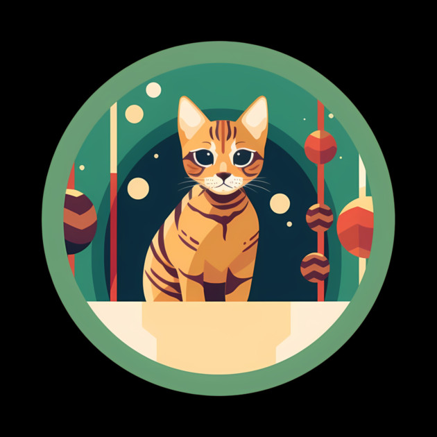 Bengal Cat Xmas Ornament, Love Cats by logiamerch