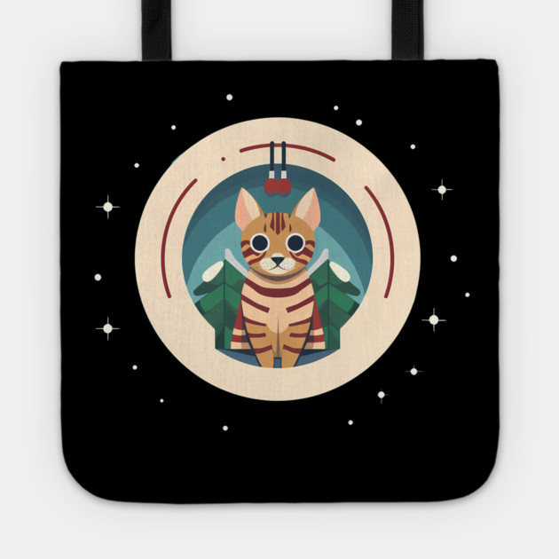 Bengal Cat Xmas Ornament, Love Cats Tote by logiamerch