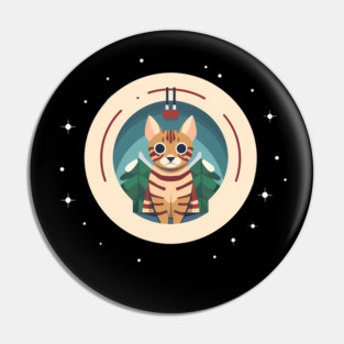 Bengal Cat Xmas Ornament, Love Cats Pin