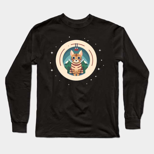 Bengal Cat Xmas Ornament, Love Cats Long Sleeve T-Shirt by logiamerch