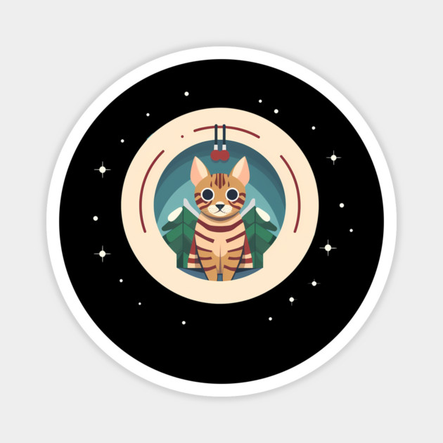 Bengal Cat Xmas Ornament, Love Cats Magnet by logiamerch