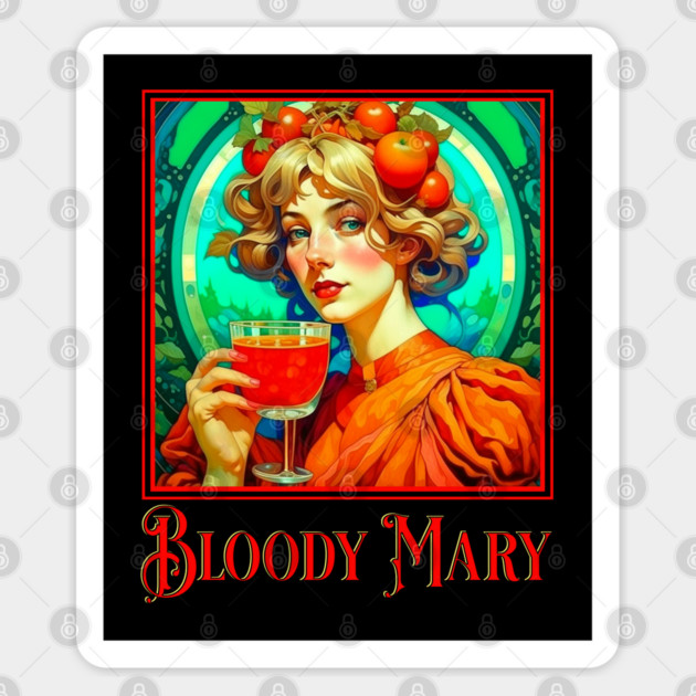 Bloody Mary Art Nouveau Sticker by HolidayBug